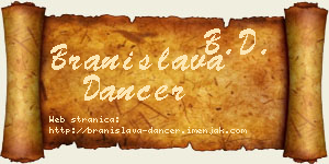 Branislava Dancer vizit kartica